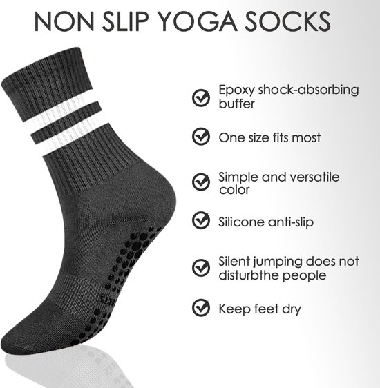 Dailygoods - 2 Paar Yogasokken met Grips - Antislip Fitness Sokken voor Dames van Dailygoods — afbeelding 5