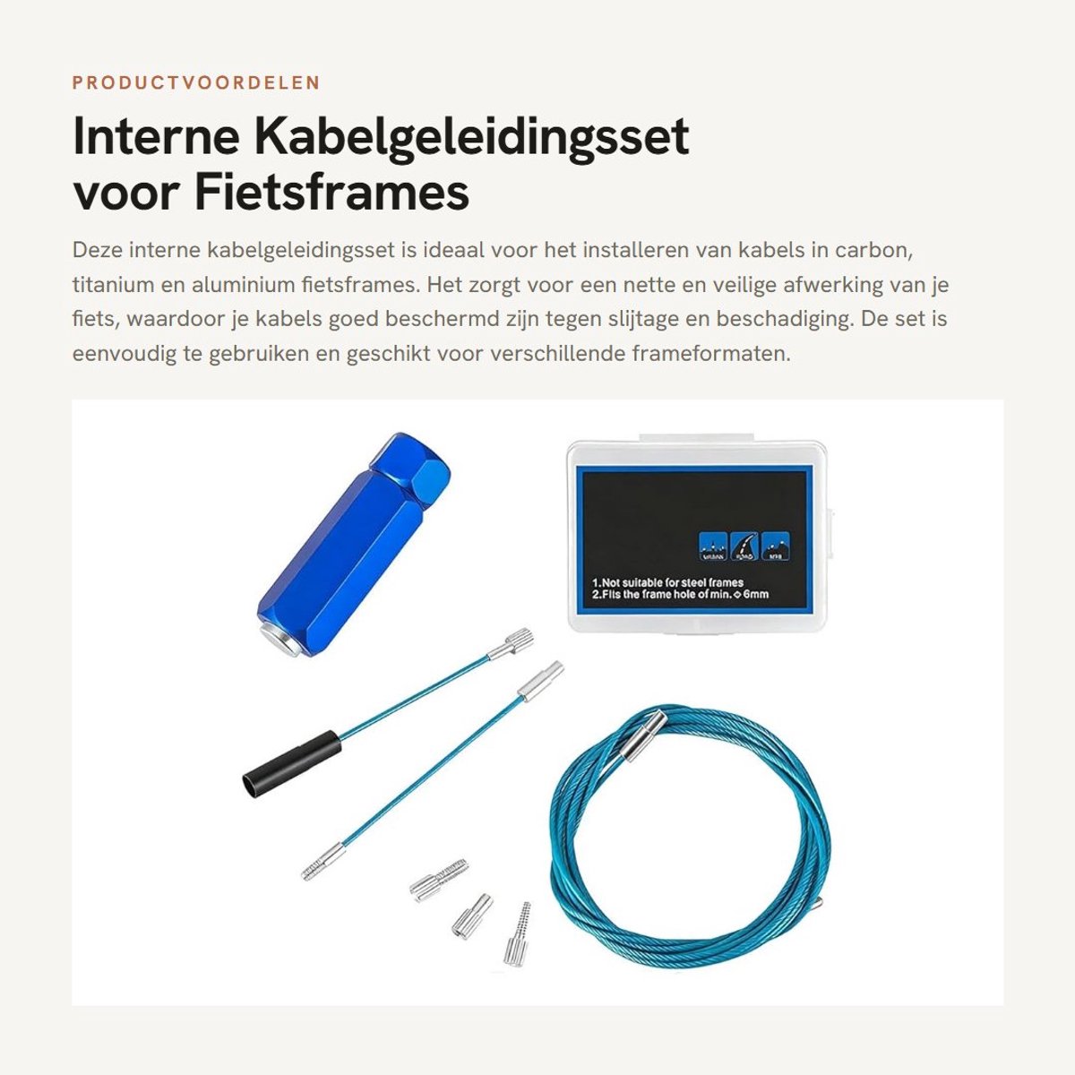Dailygoods - Interne Kabelgeleidingsset voor Fietsframes