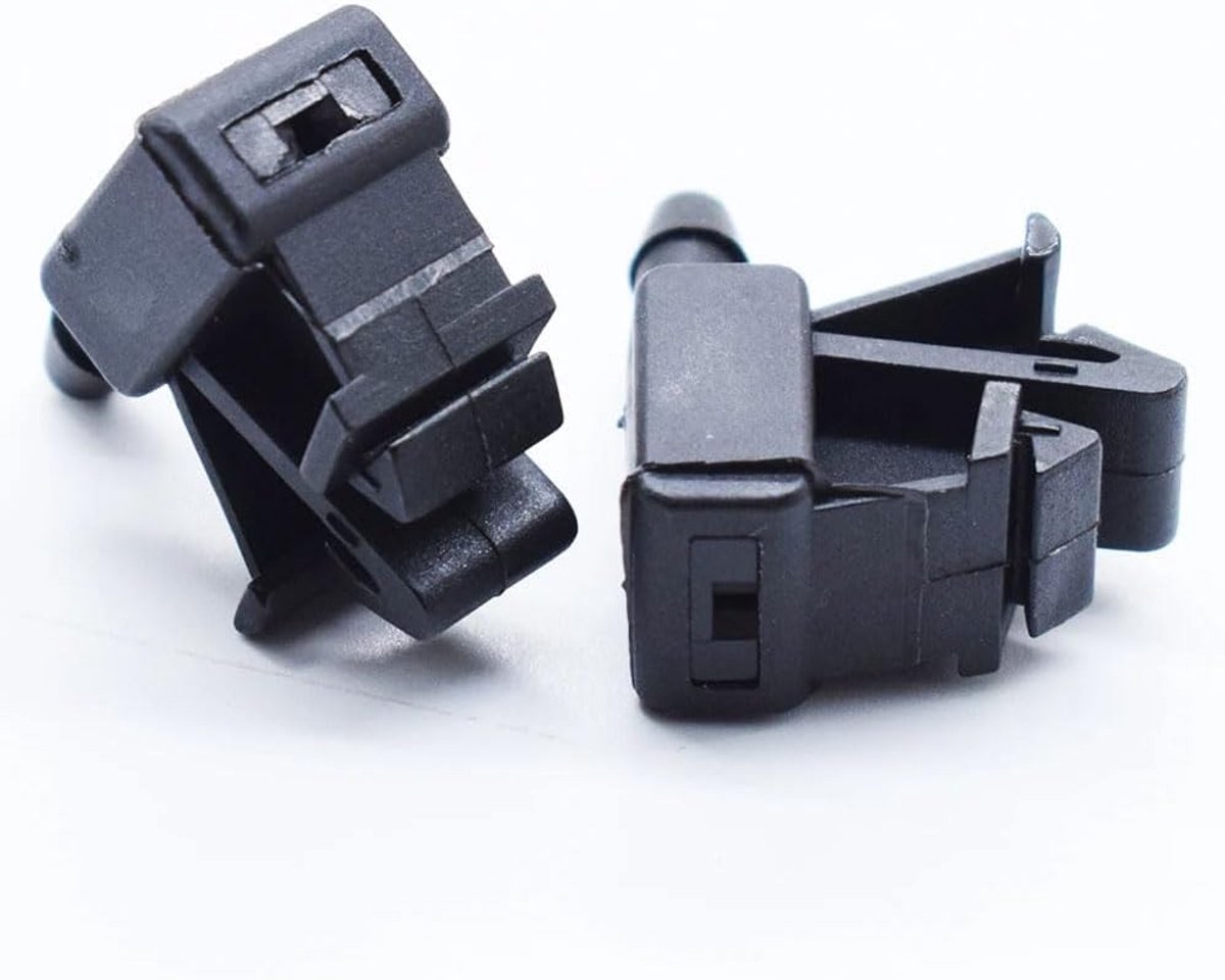 Ruitensproeiers Auto - Sproeiers Ruitensproeier Nozzle - Voorruit Reinigen - Hoge Kwaliteit ABS Materiaal - 2 stuks - Zwart