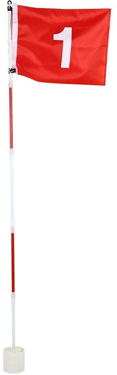Dailygoods- Putting Green Set Verstelbare Hoogte - Nylon Vlag - Vlaggenmast/Accessoires - Gatenbeker - Duurzaam Materiaal - Lichtgewicht 587 g - Golfaccessoires