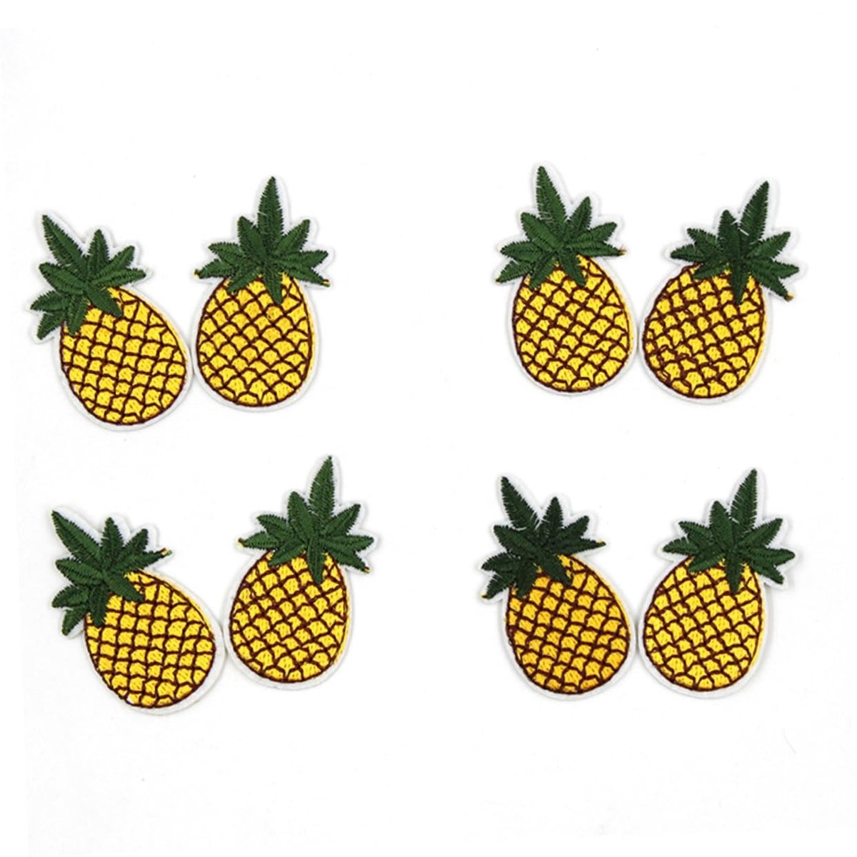 Dailygoods- Strijkpatches 10 Stuks - Decoratieve Patches - Opstrijken - Naaien - DIY Applicaties - Ananas Patch - Geschikt voor Kleding