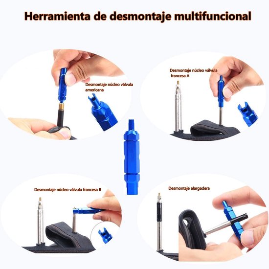 Tubeless MTB-spuit voor eenvoudige bandenreparatie - 60 ml, Presta-ventielverwijderingsgereedschap — afbeelding 2