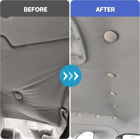 Hemelbekleding Reparatiekit - Auto Interieur Clips - Autohemel Herstellen - Roestvrije Coating - 65 Delig - Transparant — afbeelding 5