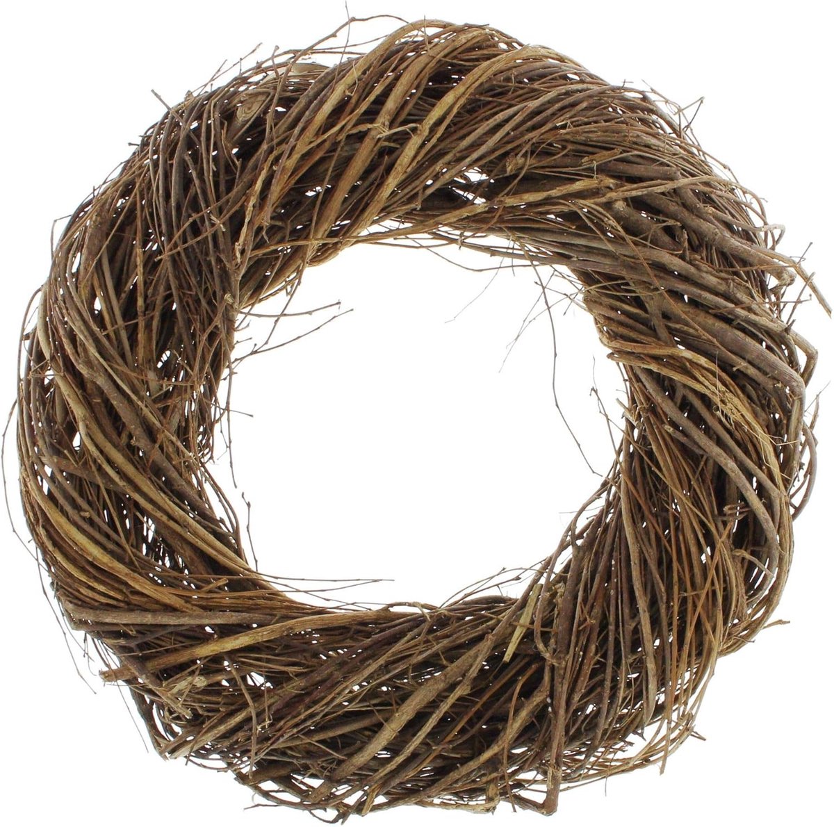 Decoratieve Krans - Woondecoratie - Muurdecoratie - Handgemaakt Uniek - 47 cm Diameter - Bruin
