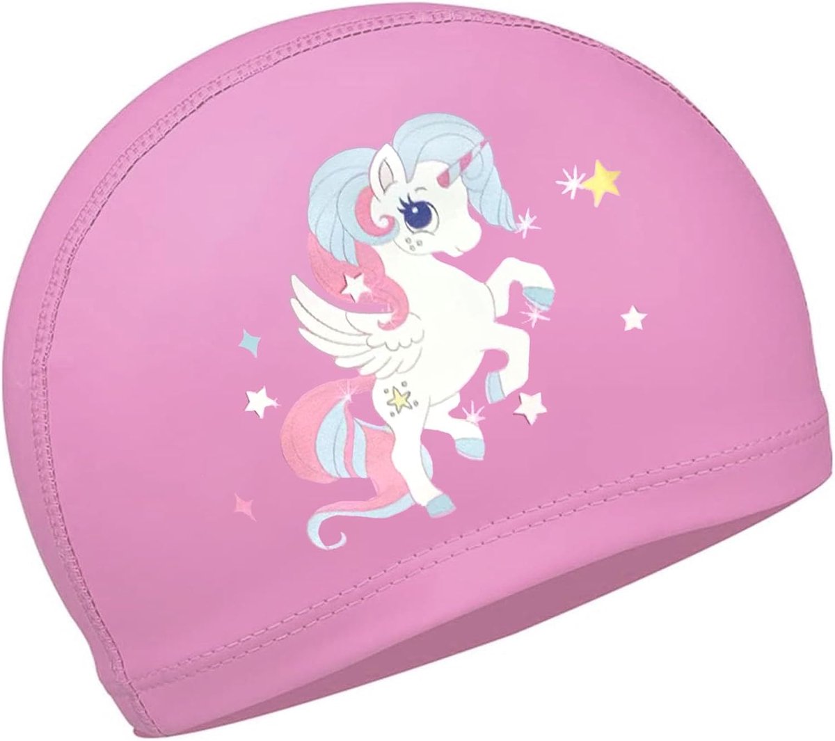 Kinderbadmuts - Zwemmuts kinderen - Bescherming zwemmen - Voor kort en lang haar - One size - Roze