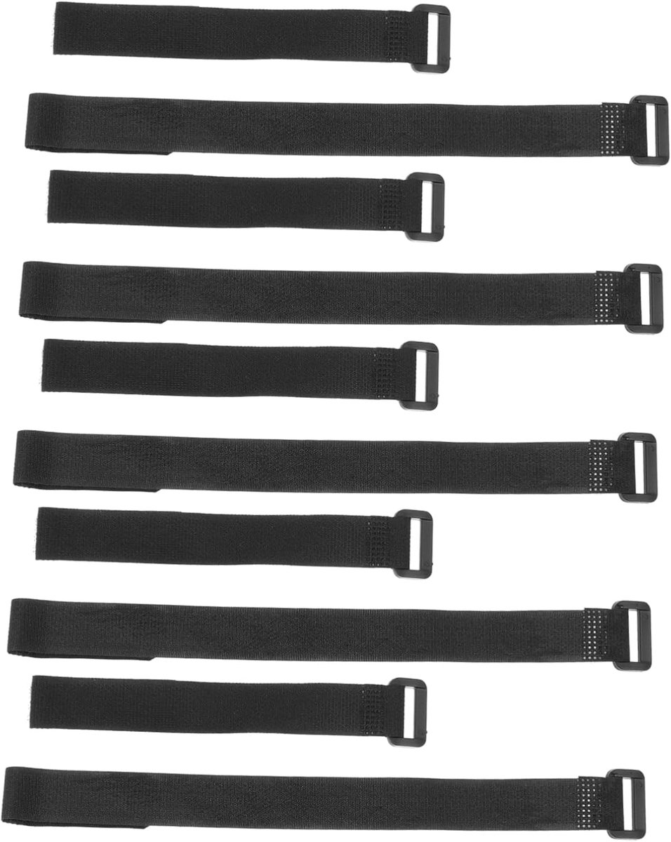Fiets Wielen Banden - Opslag Transport - Fiets Beveiligen - Verstelbaar Nylon - 10 Stuks - Zwart
