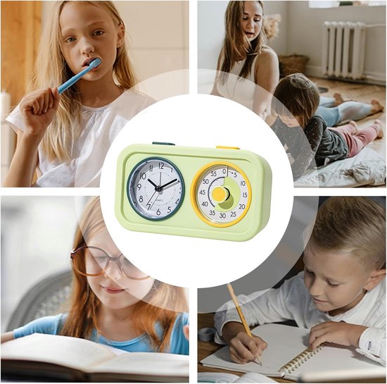 Visuele Timer Kinderen - Stille Timer Keuken - Studieplanning Hulp - Tweekleurig Voortgangspaneel - 112B x 56H cm - Groen — afbeelding 5