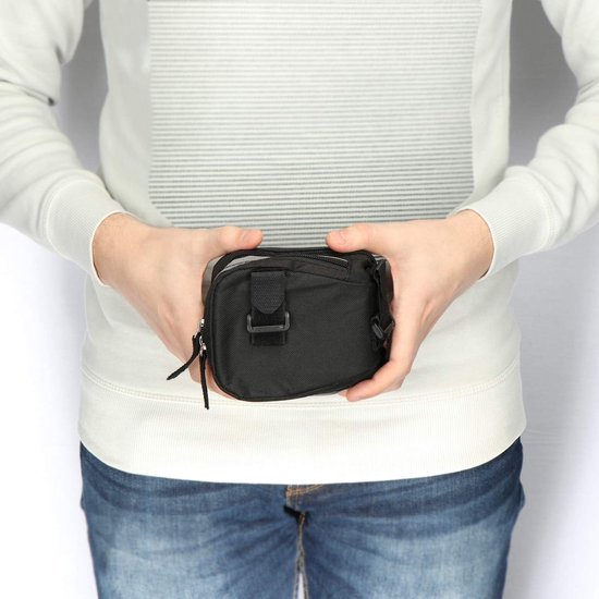 Zadeltas voor fiets, fietszadeltas met rugzakfunctie, 2-in-1 fietstas, zadel voor MTB, racefiets, citybike (zwart, zadeltas) van Merkloos — afbeelding 3