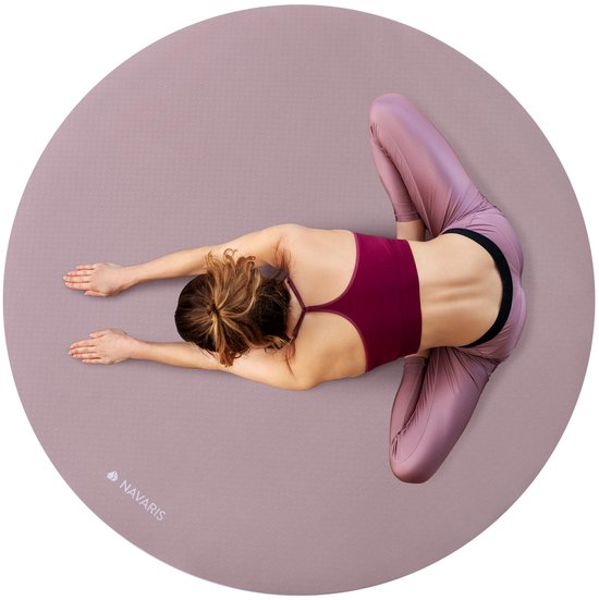 Dailygoods- Yogamat XXL Ø 120 cm - Antislip - Fitnessmat - Yoga mat extra dik - Yogamat voor pilates - 360 graden workout - Yogamatten van Dailygoods — afbeelding 3