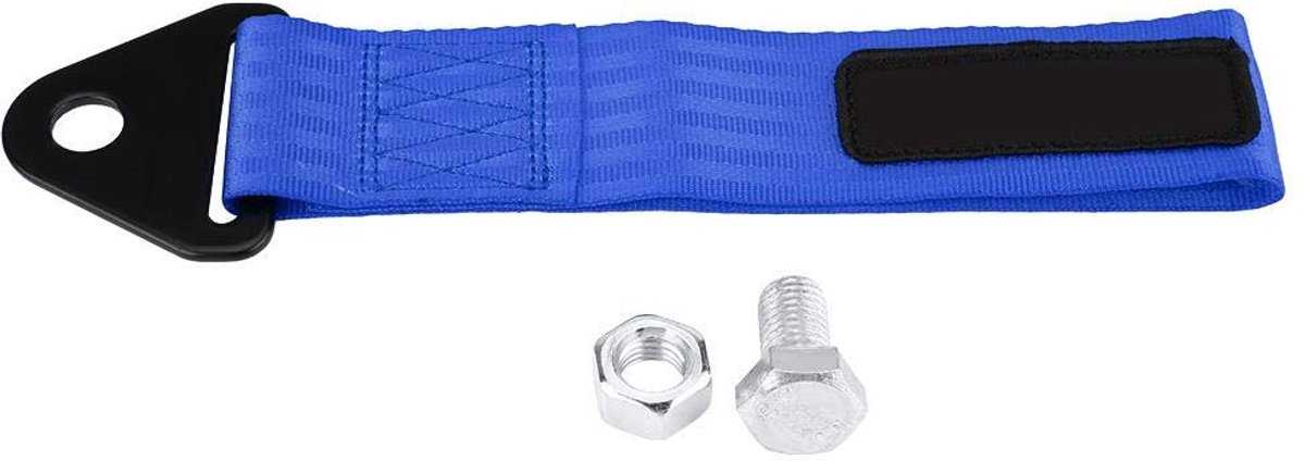 Sleepkabel - Trekband auto - Voertuig hulp - Eenvoudige installatie - 22 cm lengte - Blauw