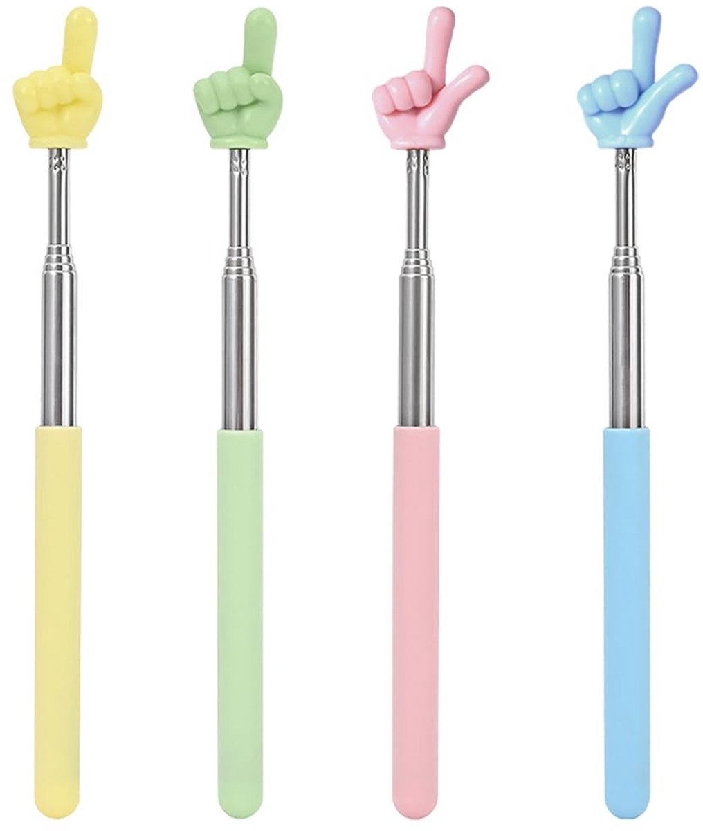 Dailygoods- Vingerwijzer Uitschuifbaar - 4 Stuks - Mini Aanwijsstok