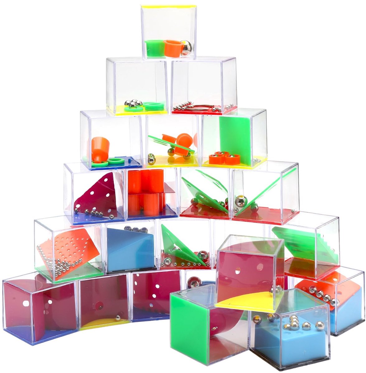 Dailygoods- Geduldspel 24 Stuks - Mini-Spelletjes - Puzzelspel - Cadeautje - Speelgoed - Probleemoplossende Vaardigheden - Puzzel