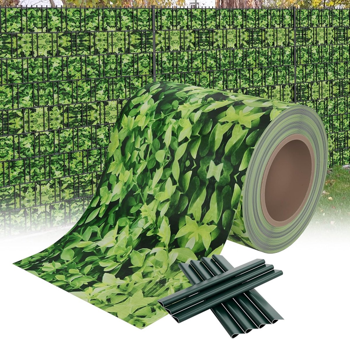 Privacy Strips - Tuinscherm Folie - Privacy Creëren - UV-Bestendig PVC - 70x19cm - Groen