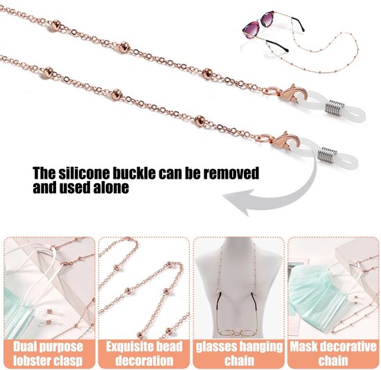 Solidchoice- Zonnebril Ketting Hoogwaardig Materiaal - Brillenkoord Kralen - Klassieke Stijl - Lichtgewicht - Stevig - Herbruikbaar van Solidchoice — afbeelding 3