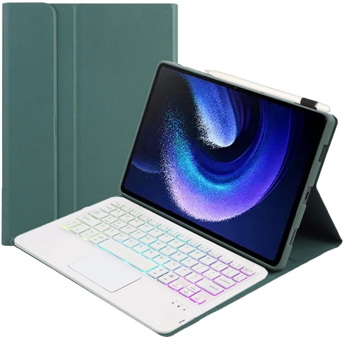 Dailygoods - Toetsenbordhoes - Draadloos Bluetooth-Toetsenbord - Draagbare PU Lederen Standaardhoes - 11 inch - Beschermhoes - Geschikt voor Mi Pad 6/...