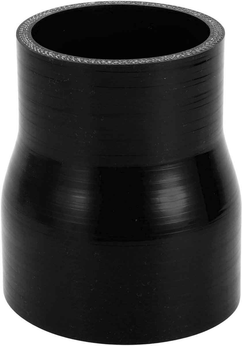 Dailygoods- Silicone Slang 4-Laags - Binnendiameter 63mm - Lengte 100mm - Dikte 5mm - Zwart - Bestand tegen hoge temperaturen - Koelslang
