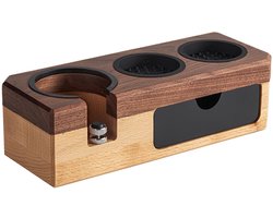 Dailygoods - Joyeee Espresso Tamping Station 58mm 54mm 51mm, Houten Portafilter Houder Espresso Koffieapparatuur, Espressomachine Accessoires, Barista Gereedschap, Verstelbaar (Accessoires niet inbegrepen)