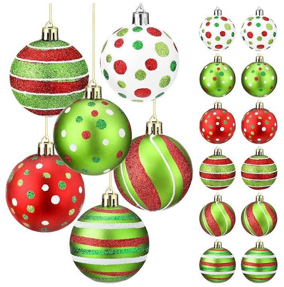 Dailygoods - 12 Stuks Onbreekbare Kerstballen van 6 cm - Veilig voor de Kerstboom