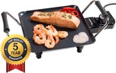 Bestron Bakplaat - ABP600 - 1000W - Gourmet, Grillplaat S 21x21cm - 1-2 personen - Zwart - 5 jaar garantie