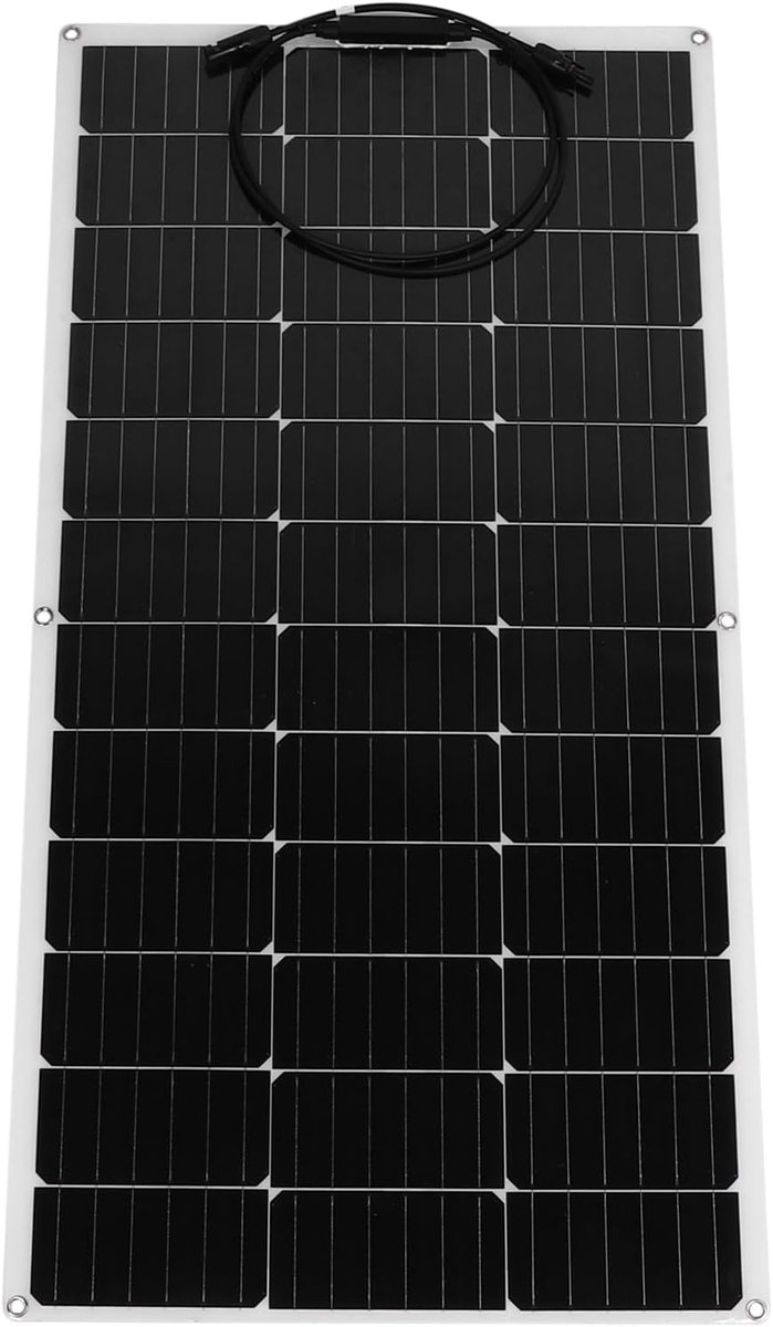 Flexibel Zonnepaneel - Draagbaar Paneel - Energie Opwekken - Hoge Efficiëntie ETFE - 100 Watt - Zwart