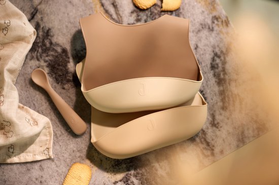 Jollein Slabbetjes Siliconen - 2 Stuks - Natural Shades van Jollein — afbeelding 5