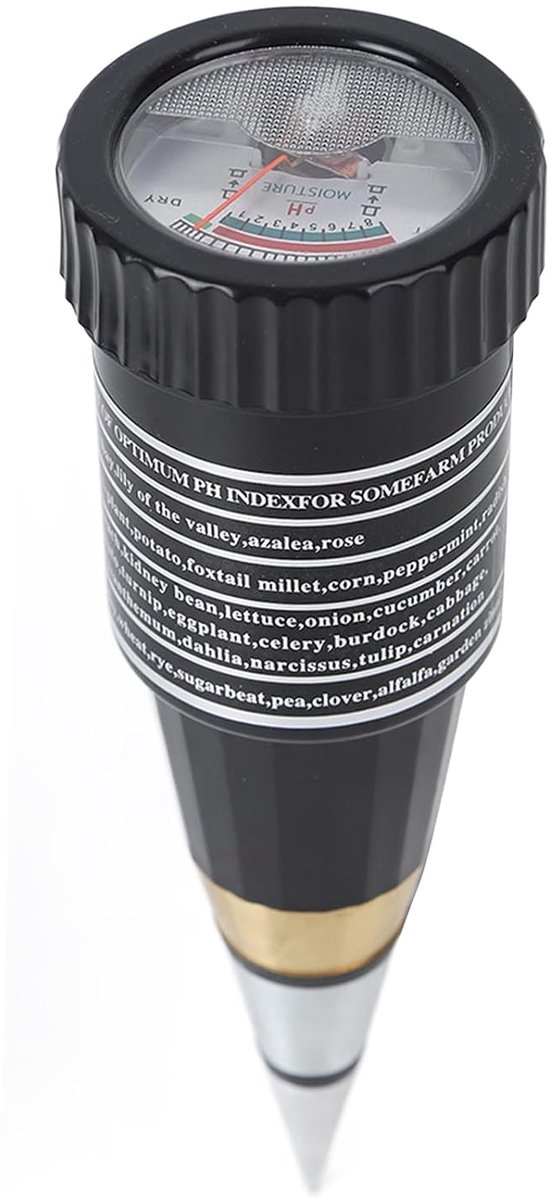 Bodemtester - Grondmeter Vochtigheid - Planten Verzorgen - 2-in-1 pH Vocht - 21 x 10 x 6 cm - Groen