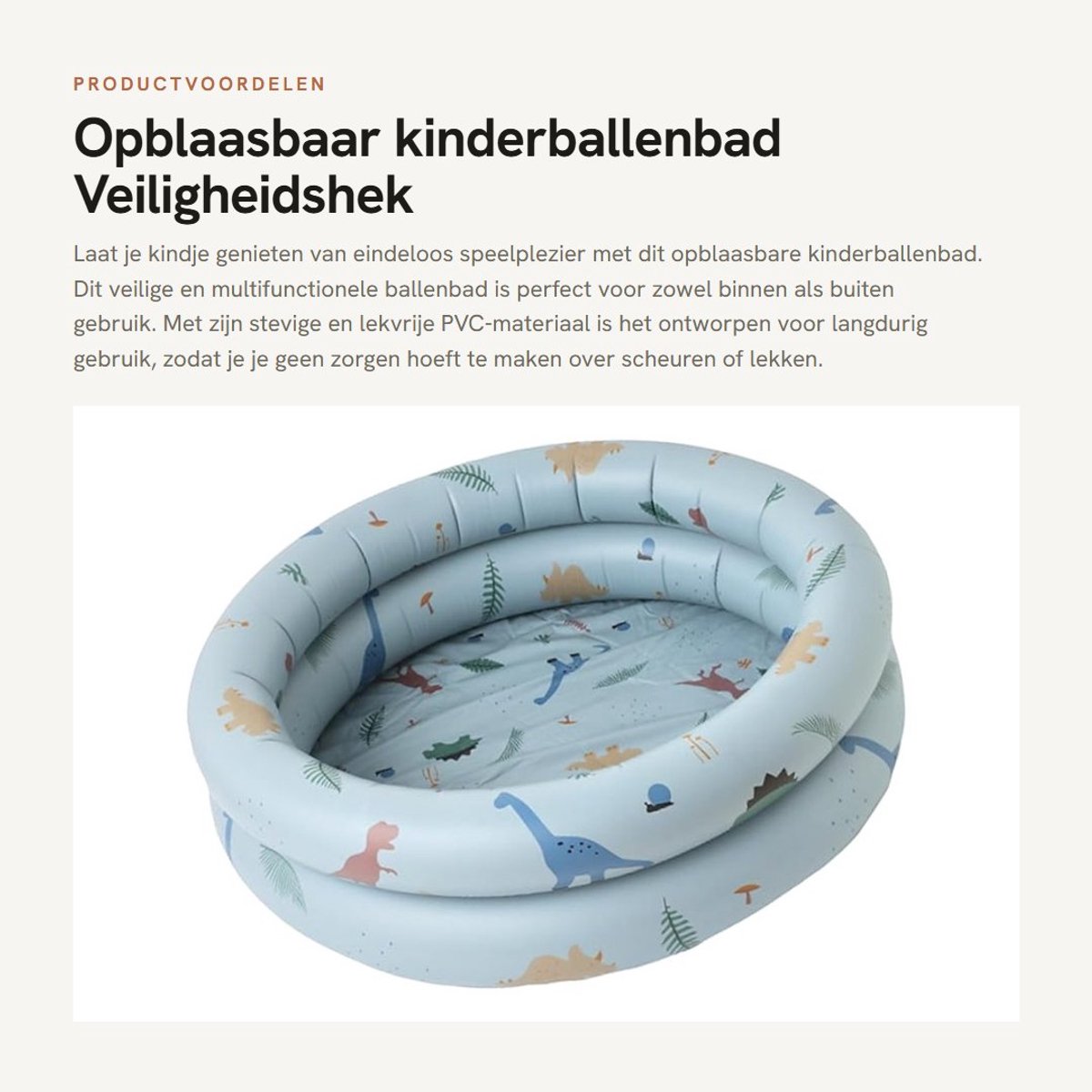 Dailygoods- Ballenbad Ronde Vorm - Opblaasbaar - Veiligheidshek - Babyvriendelijk - PVC - Robuust en Lekvrij - Zwembad