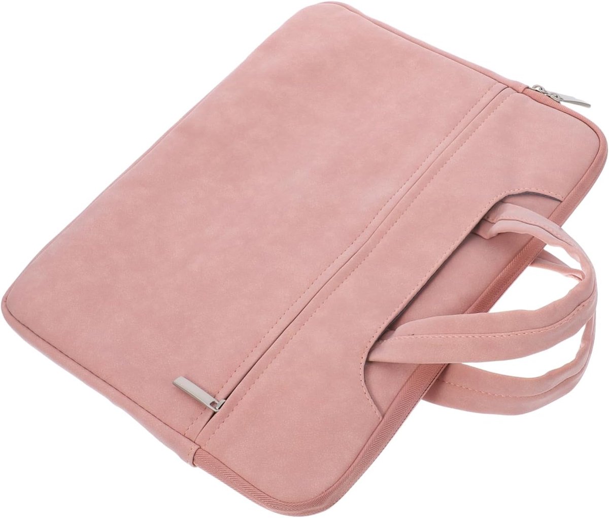 Laptop Tas - Notebook Sleeve - Dagelijks Vervoer - Stijlvol PU Leer - 38 x 28 x 2.7 cm - Lichtgrijs