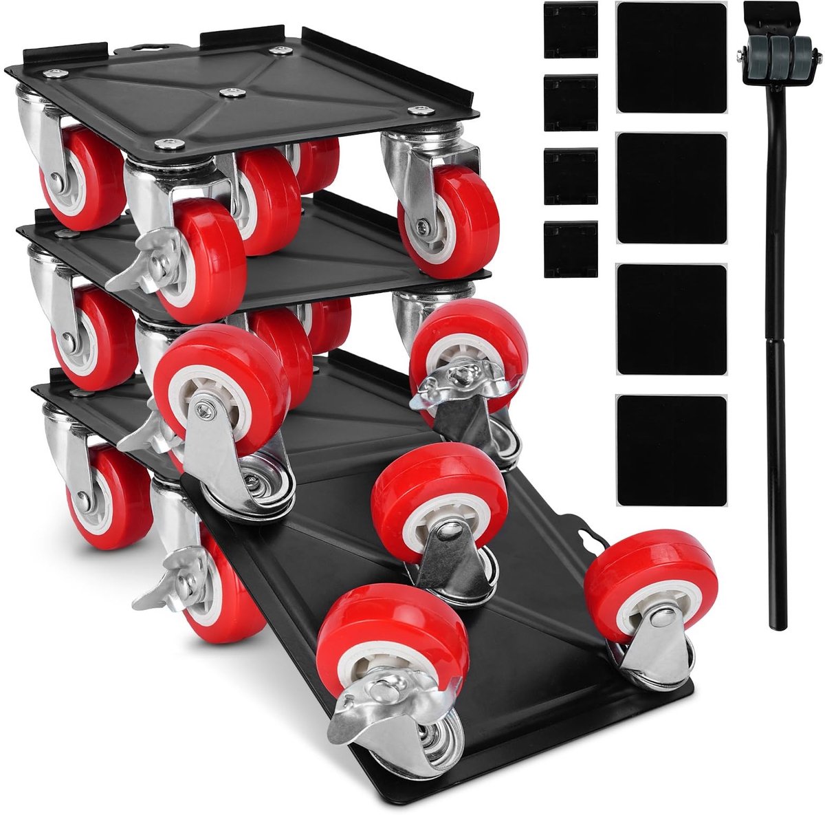 Dailygoods- Meubellifter Zware Capaciteit 3000 kg - Meubelverplaatsingsset - Steekwagens - Koevoet - Antislip Pads - Robuuste Constructie - Meubelwagen