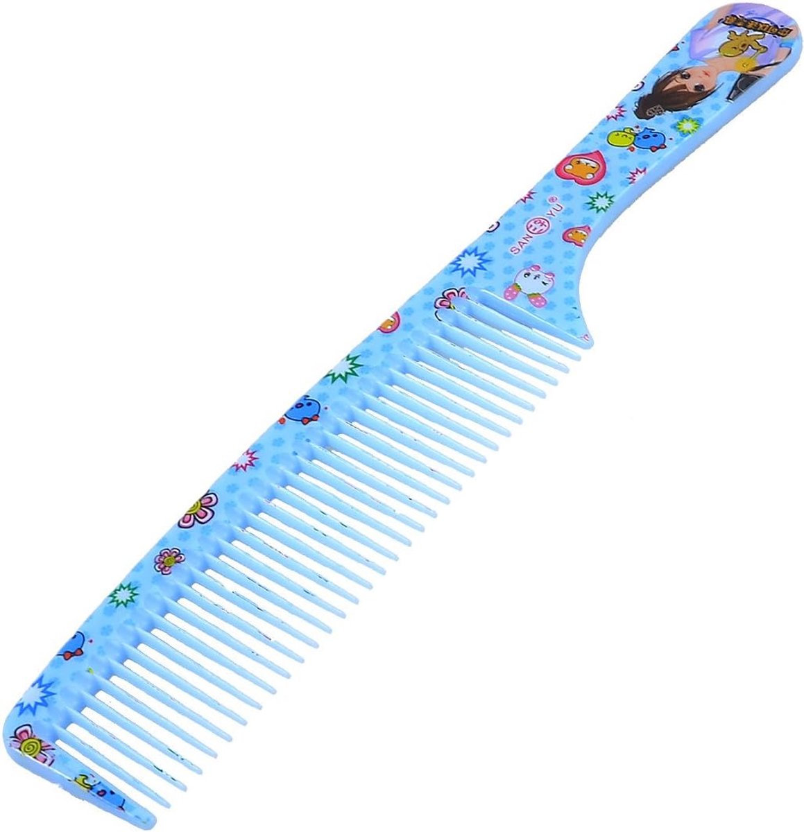 Plastic Haar Kam - Kam voor Meisjes - Haar Styling - 3mm Tandafstand - 21 cm - Blauw
