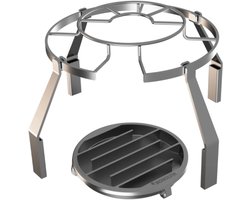 Monolith .66 - Smoke Set - Inclusief Smoke-Generator - Voor Kamado BBQ - Massief RVS