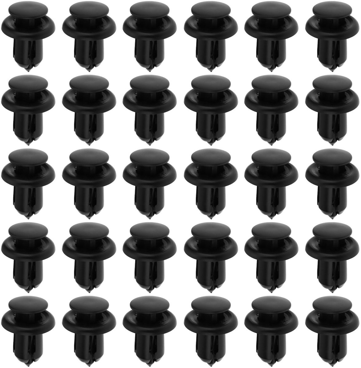 Dailygoods- Bumper Clip - 30 Stuks - Zwarte Klinknagels - 14x19,2x9mm - Duurzaam Kunststof - Compatibel met Mazda - Klinknagel