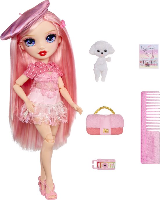 Rainbow High Pretty in Paris-modepop Bella Parker (roze) van 28 cm met statementoutfit, stijlvolle handtas, speelgoed of cadeau voor meisjes, kinderen van 4-12 jaar van Rainbow High — afbeelding 2