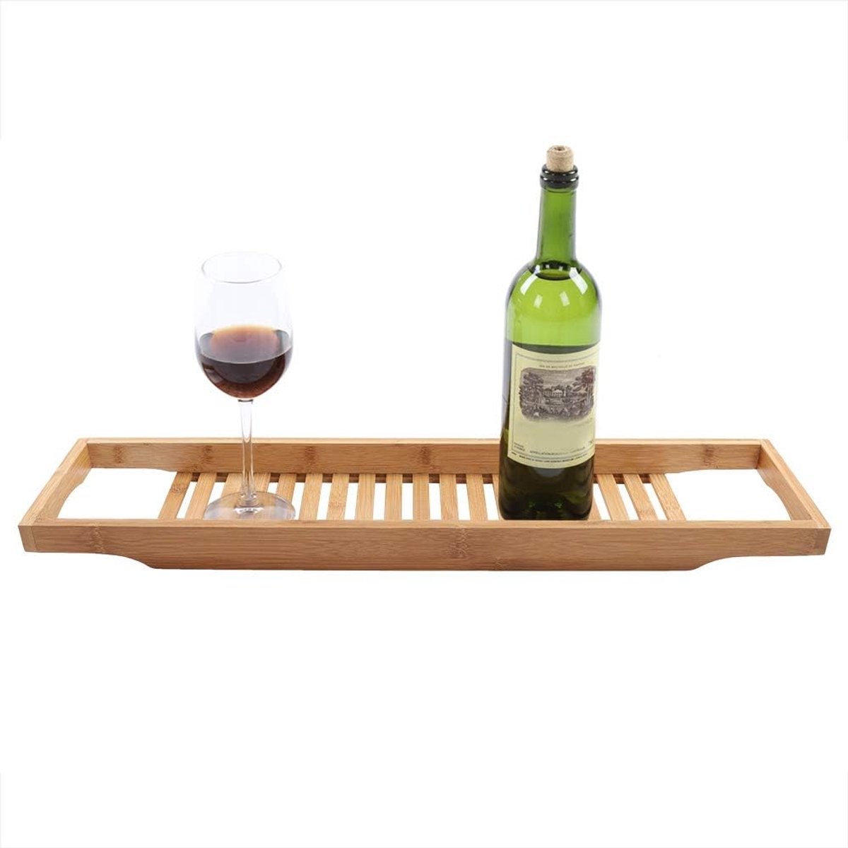 Badkuip Organizer - Bad Accessoire - Ontspanning Thuis - Gemaakt van Bamboe - 70 cm Breed - Natuurlijk