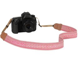 Dailygoods - MoKo Camera Strap, Cotton Woven Cute Camera Strap, Adjustable Neck & Shoulder Straps for Video Camcorder, Binoculars, Applicable to Canon/Fuji/Minolta/DSLR Digital Cameras, Pink