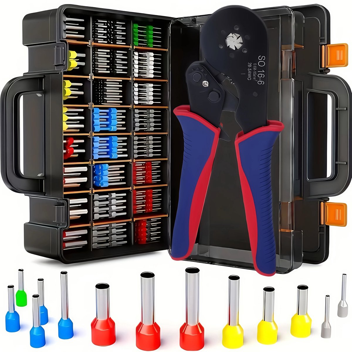 Dailygoods 2284-delige HSC10 16-6 Crimp Tool Set, meerdere terminaltypen, kabelklemmen tang, zeskantklemmen tang - AliEx