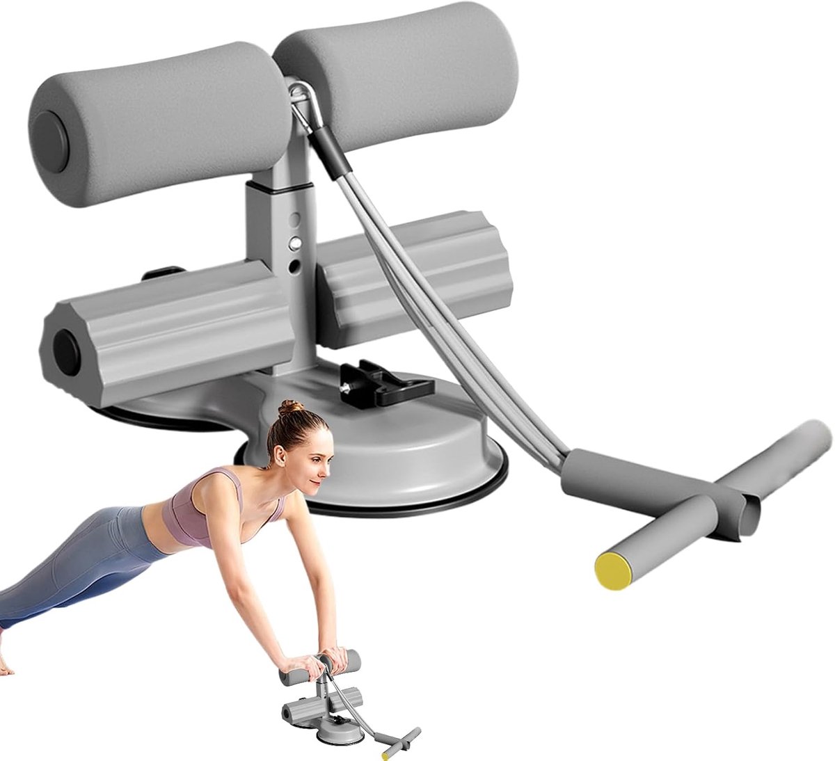 Buikspier Trainer - Core Trainer - Thuis Trainen - Verstelbare Hoogte - 27 cm - Grijs