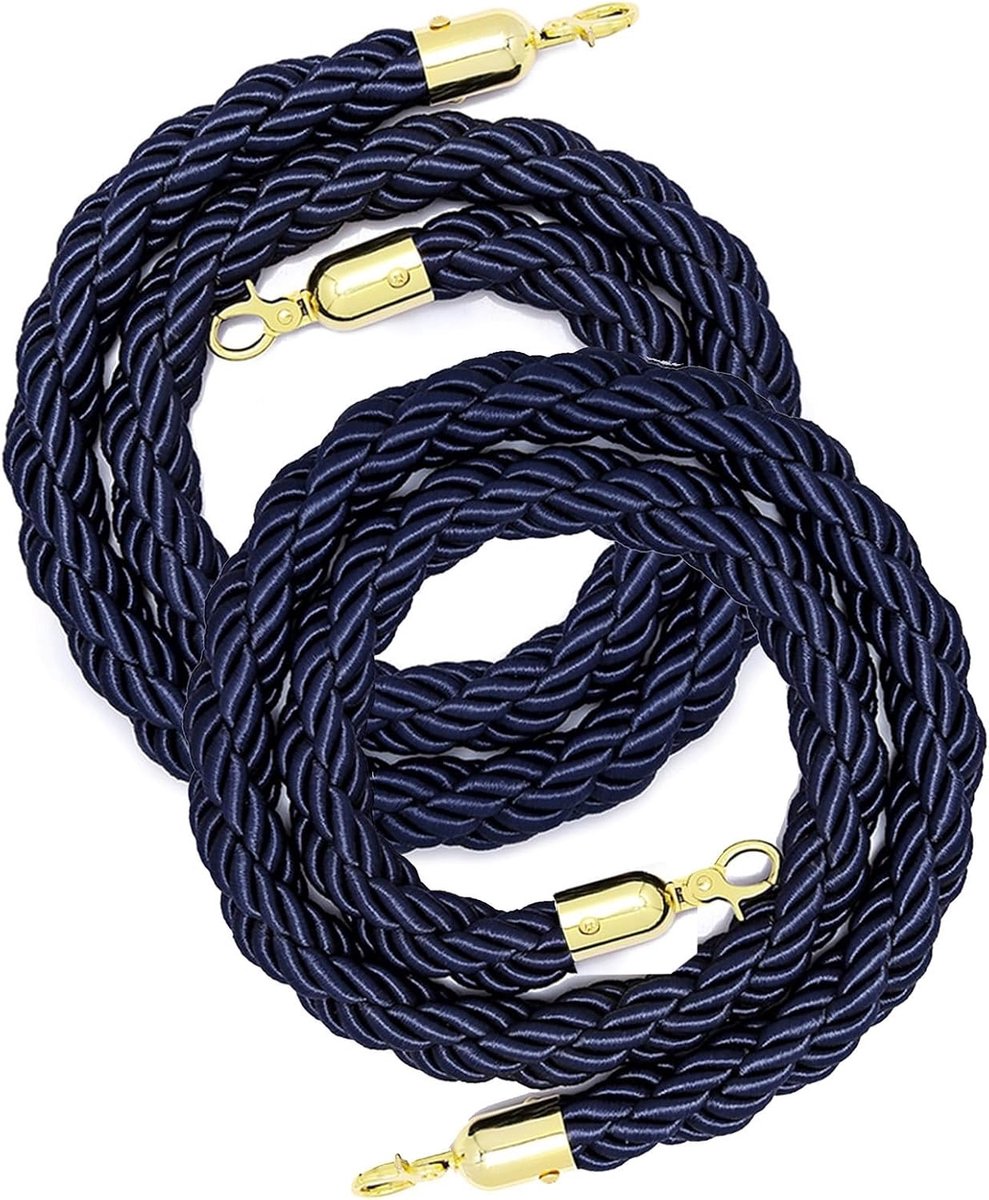 Wachtrij Touw - Barrière Touw - Mensen Leiden - Gedraden Nylon - 3.2cm Diameter - Bruin