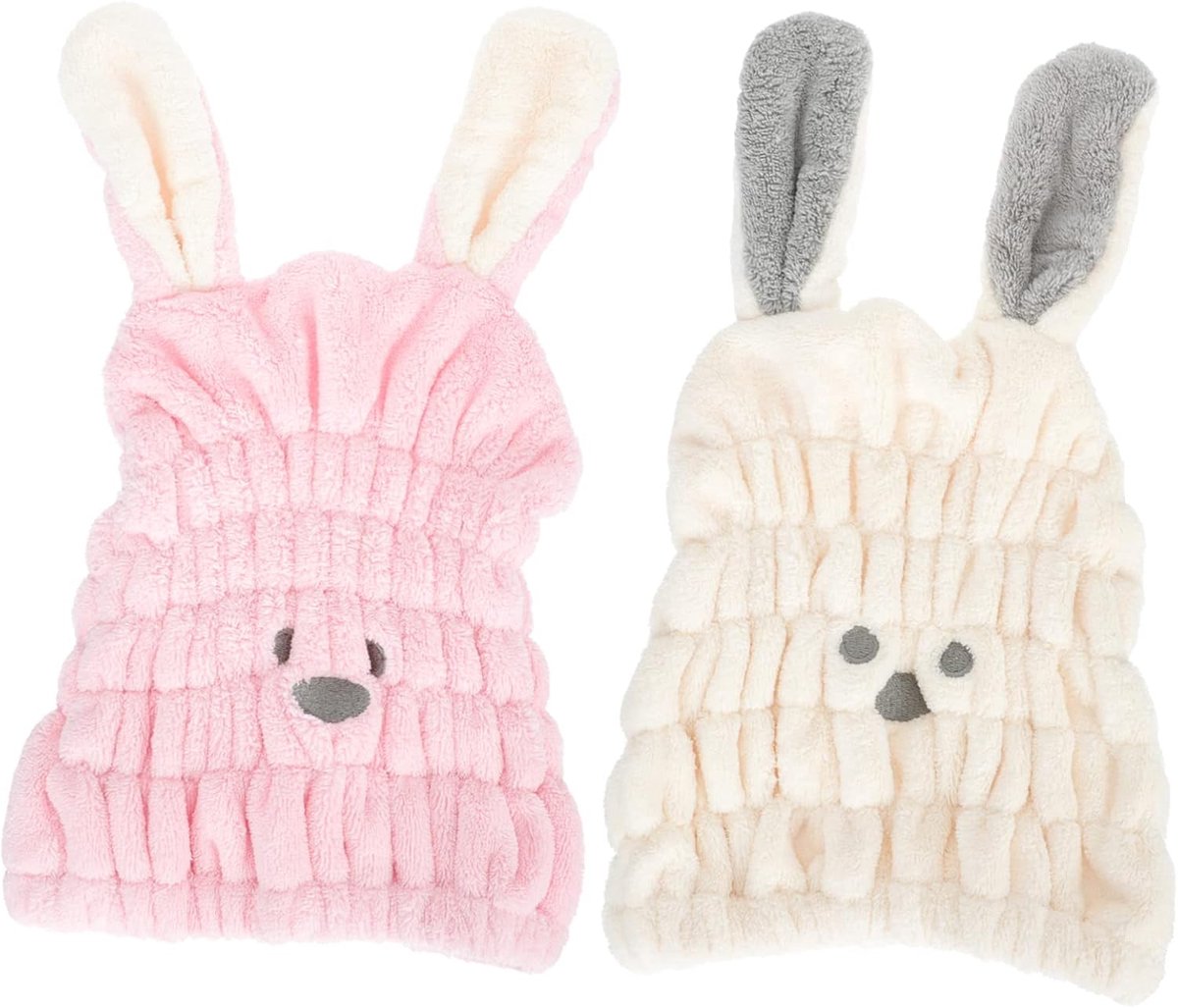 Droog Haar Cap - Haar Handdoek - Haar Drogen - Super Absorberend - 2 stuks - Roze Beige