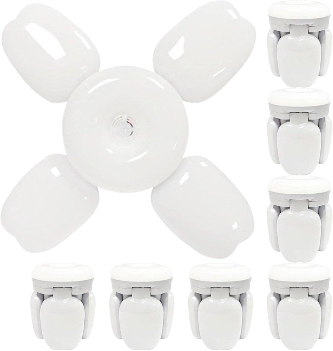 40W Garage Licht met 4+1 vervormbare panelen, 6000K Ultra Heldere LED Plafondlamp, E26/E27 Schroef-in Shop Verlichting voor Kelder Zolder Werkplaats Schuur Magazijn, 8 Pack