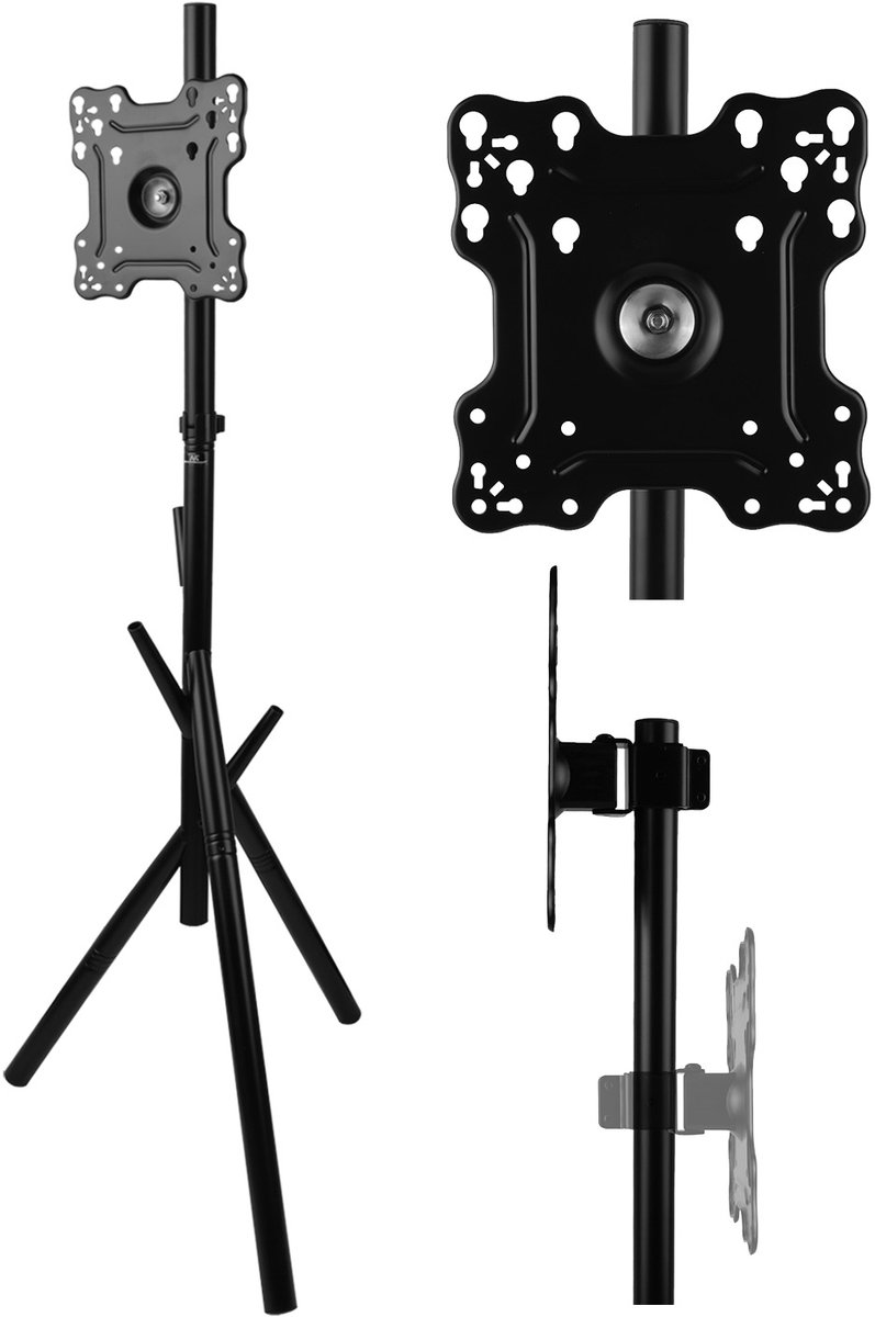Maclean Tv statief - TV-beugel / vloerstandaard, 27-55", max. VESA 200x200, max. 60 kg, MC-181 B