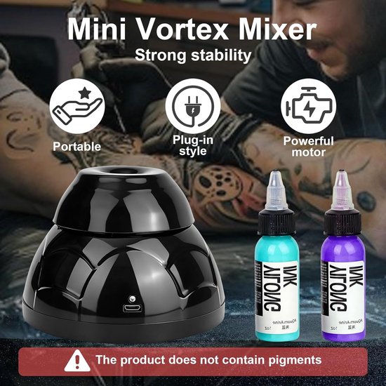 Vortex Mixer - Draai Menger - Vloeistoffen Mengen - Snelle Mengtijd - 10 cm - Grijs — afbeelding 2