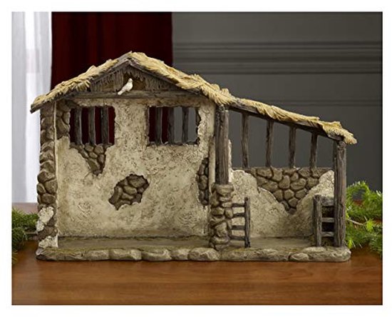 Kerststal - Kerstscène - Kerstmis Vieren - LED Verlichting - 20 Inch Breed - Geschilderd