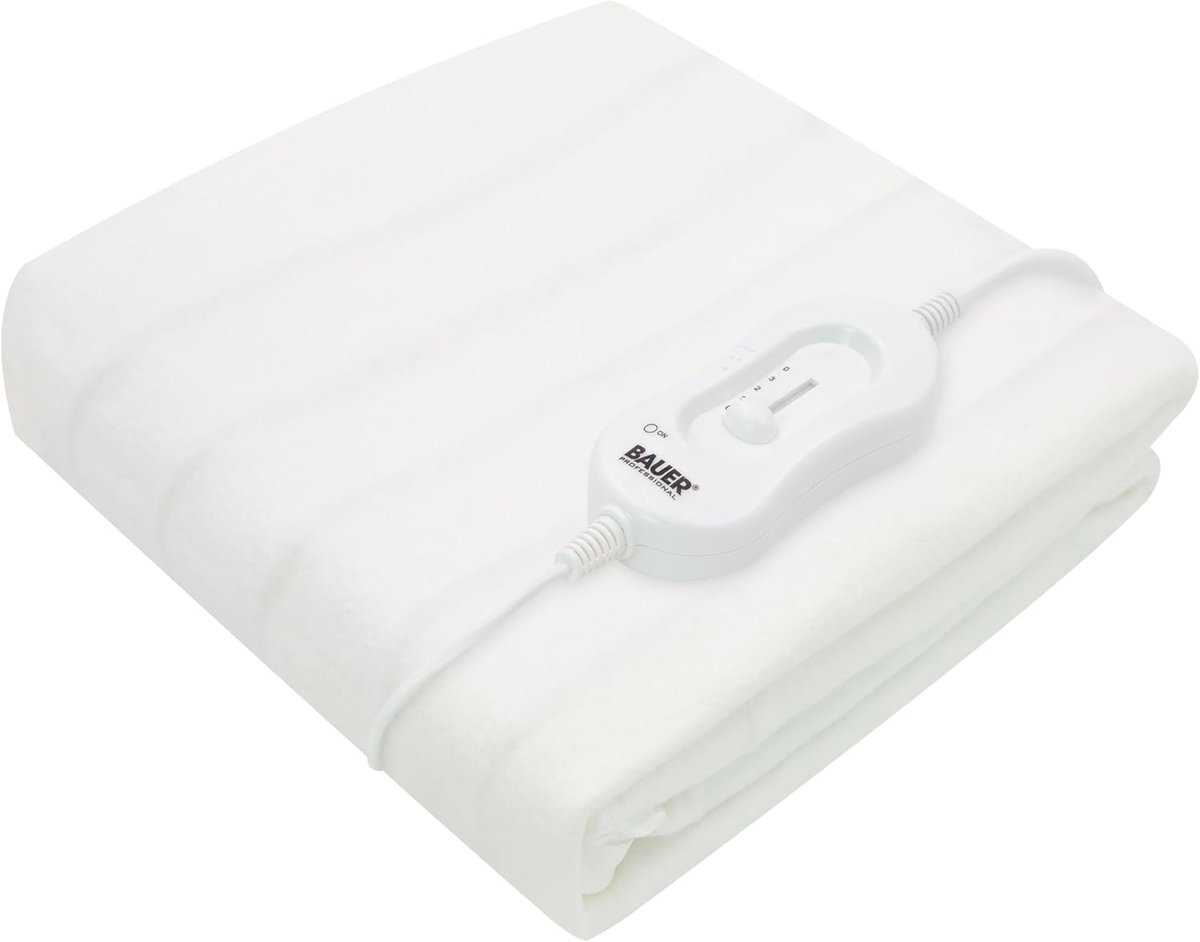 Elektrische Deken - Verwarmde Onderdeken - Warmte Creëren - 3 Warmtestanden - 107x120cm - Wit