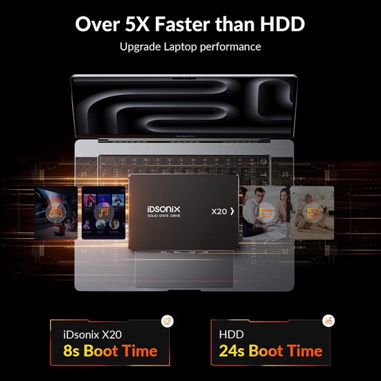 Interne SSD - Harde schijf - Sneller opstarten - 3D NADA Flash - 1 TB - Zwart — afbeelding 2