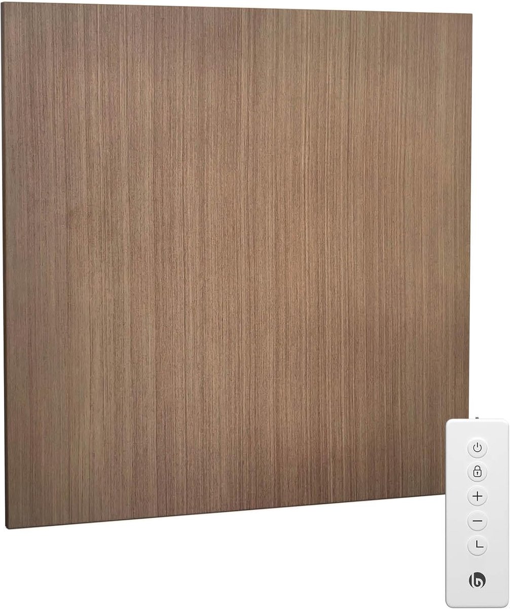 Infrarood paneel - Wandverwarming - Ruimte verwarmen - Wifi en app bediening - 60x60 cm - Hout