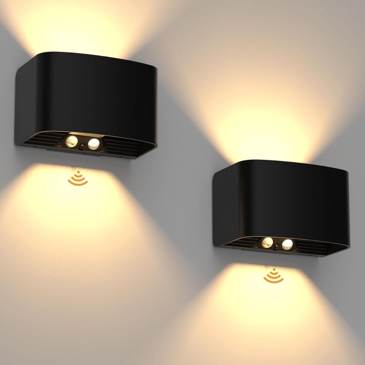 QORA® Oplaadbare Wandlamp - Wandlamp - Zwart - 18cm x 14cm x 10cm