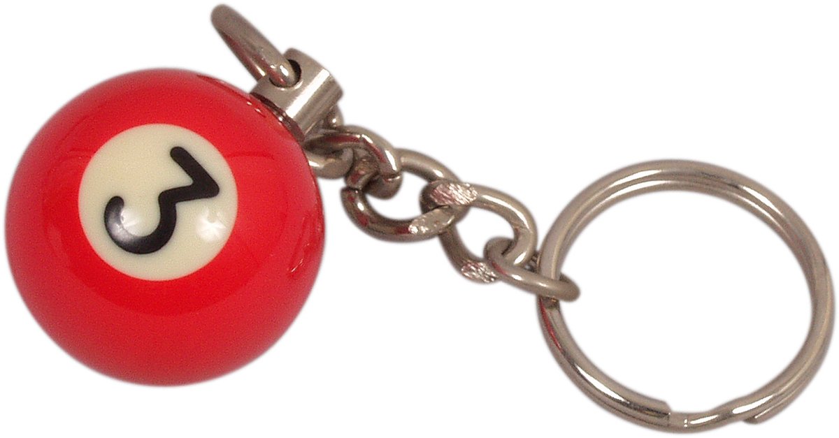 Sleutelhanger poolball 25 mm Nr. 3