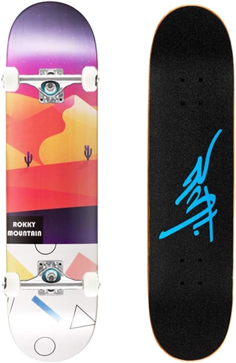 Skateboard Compleet Longboard Board Straat Tricks Dubbel Kicktail Design 80×19 cm Multi color