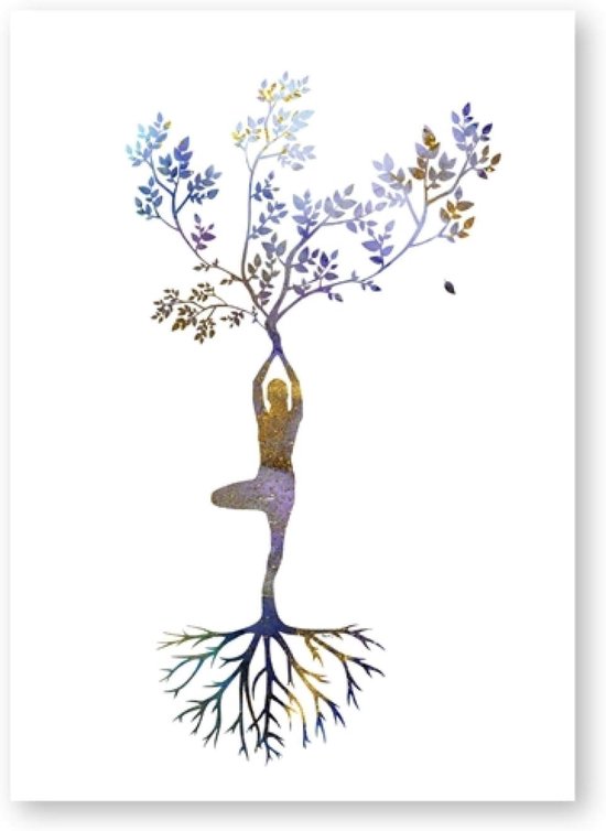 Yoga Canvas Prints - Yoga Kunst Wanddecoratie - Yoga Studio Decor - Waterproof UV Bestendig - 60x90cm x 3 — afbeelding 5
